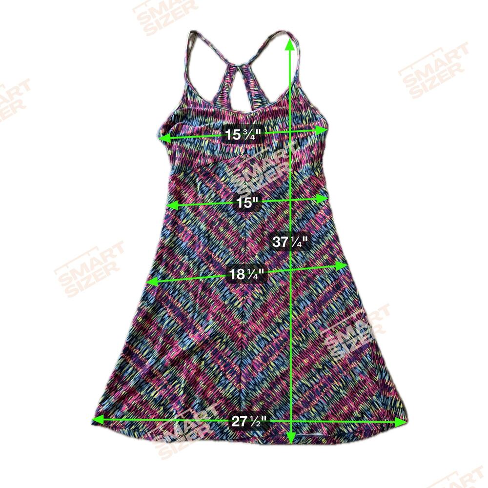 Patagonia Women’s Sprint Dress Keyhole A-Line Shelf Bra Medium Rainbow Organic - Picture 4 of 4